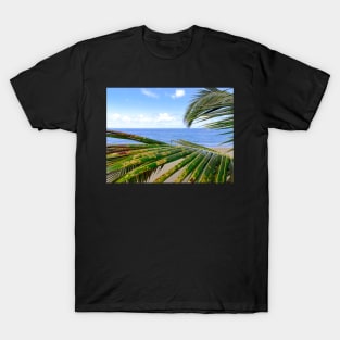 Palm Tree Leaves on a Tropical Beach T-Shirt